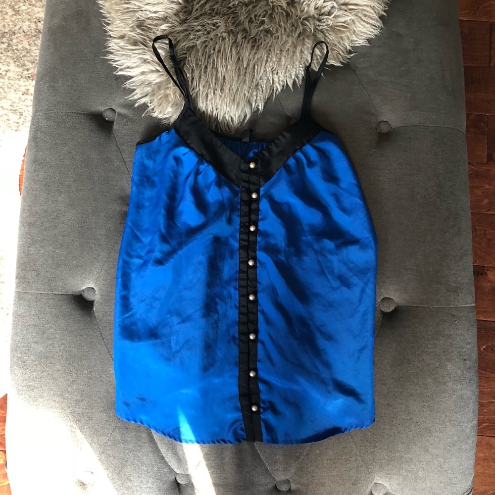 Zinga Button Up Blouse Tank